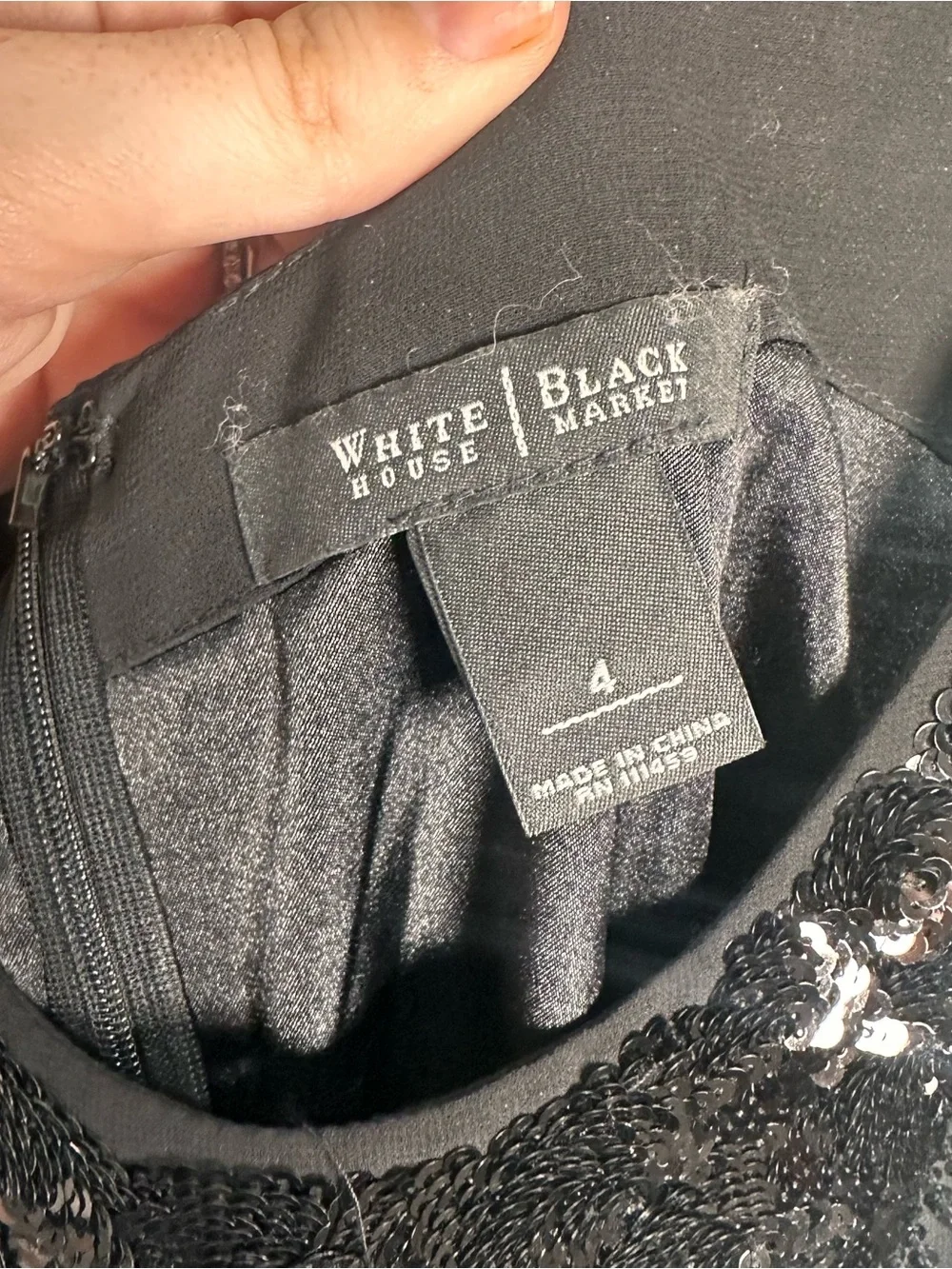 WHBM Black Sequin Tank Dress - Elegant Evening Dress